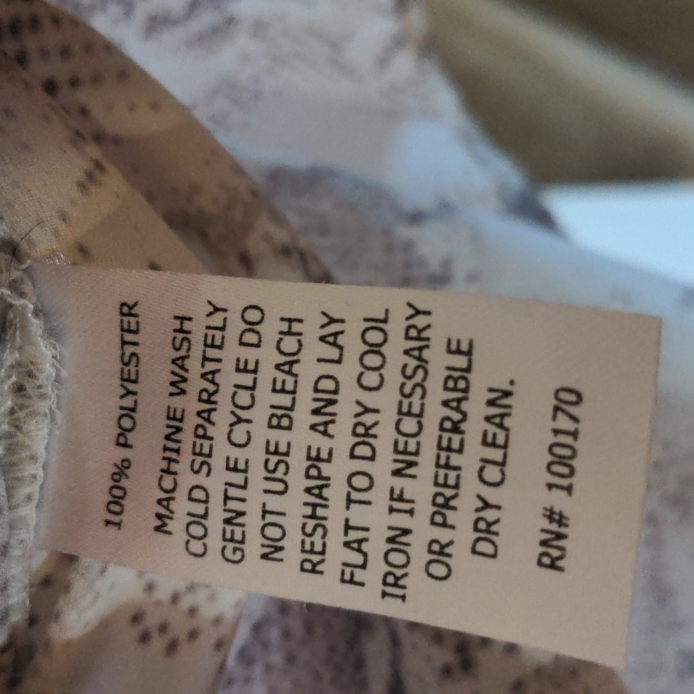 Kenar Snake Print 1/4 Button Up Blouse White Gray… - image 7